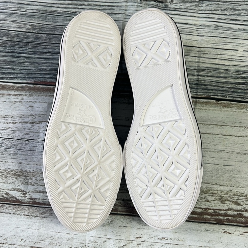 CONVERSE Black & White Platform Sneakers Women's  Size 10 - Picture 7 of 10